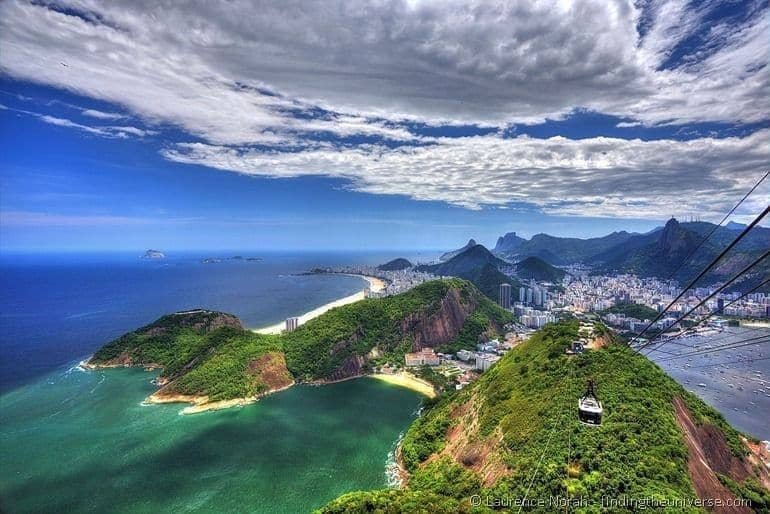 Sugarloaf Mountain is a peak located at the mouth of Guanabara Bay. The mountain is accessible by cable car and offers stunning views of the city